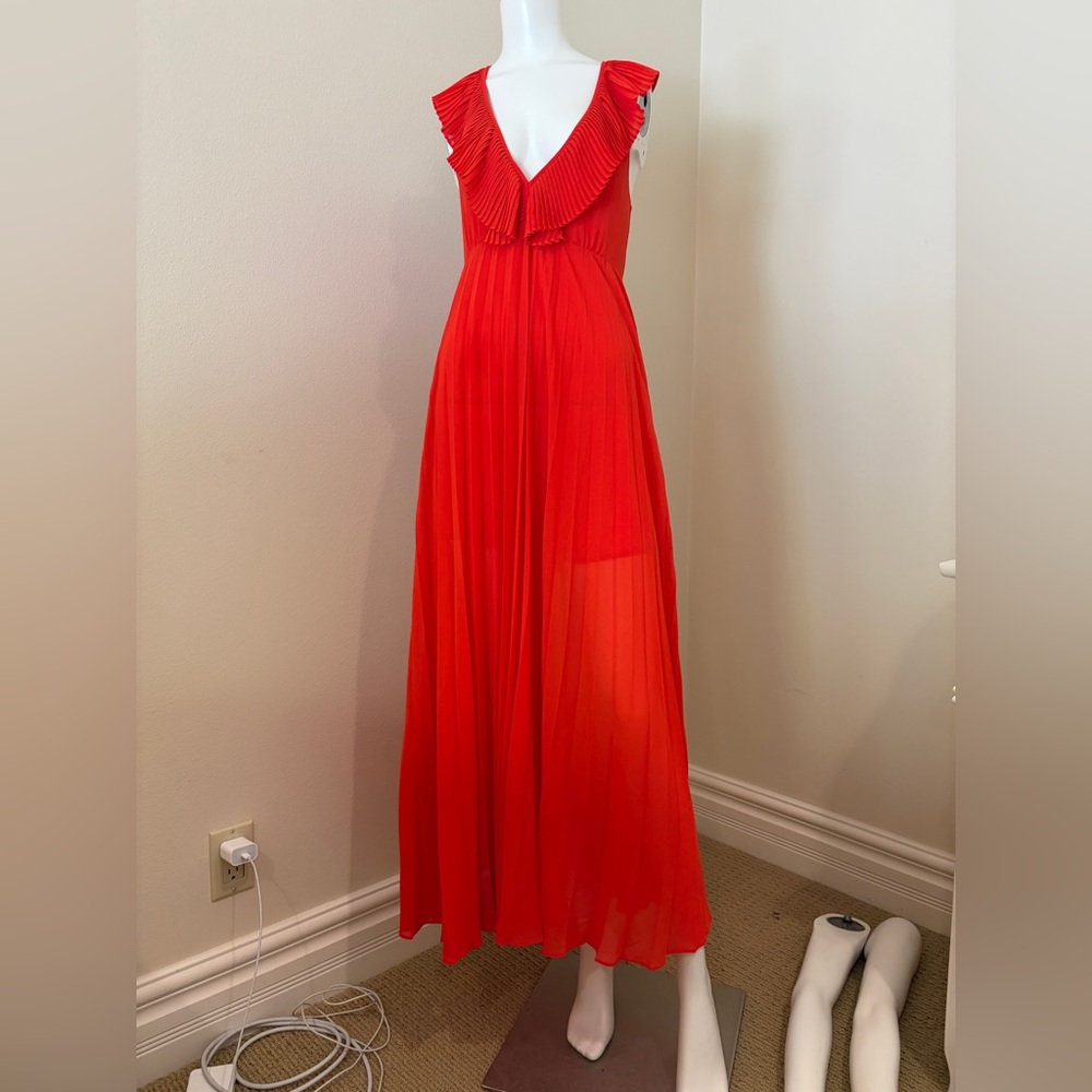 Zara Elegant Red Maxi Dress
